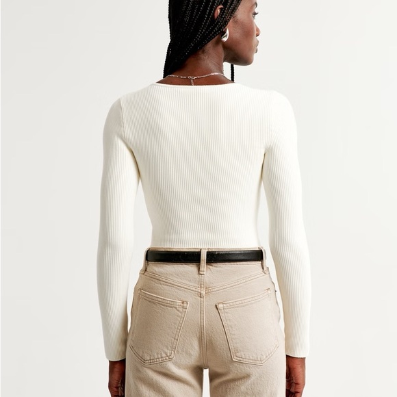 Abercrombie Long-Sleeve Ottoman Squareneck Top - Picture 7 of 7